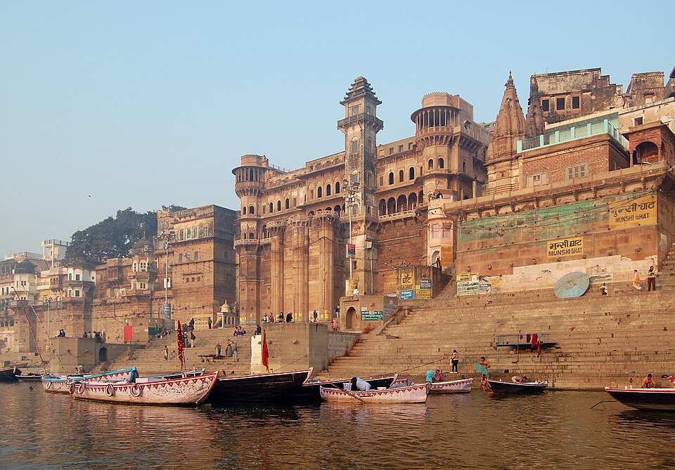 Ghats along the Ganges in Varanasi